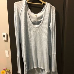 Blue long sleeved top